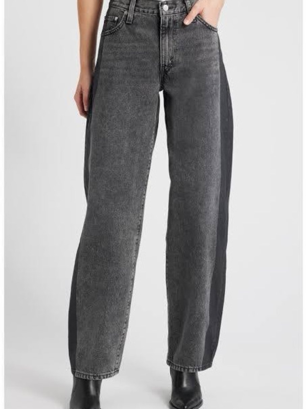Levi's Jeans Woman’s Black Baggy Dad Zip Fly Premium Size 29x 32 Slouchy Denim